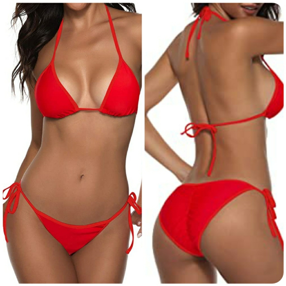 SUVIMUGA  Two Piece Swimsuit Red